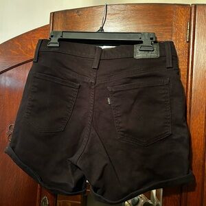 Levi's Black Jean Shorts High-Waisted Classic